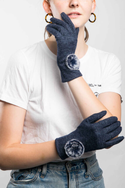 Lily Gloves Navy-0
