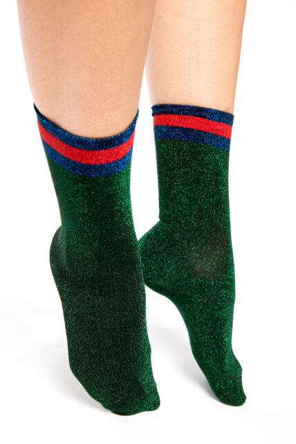 Glitter Socks Green-1087