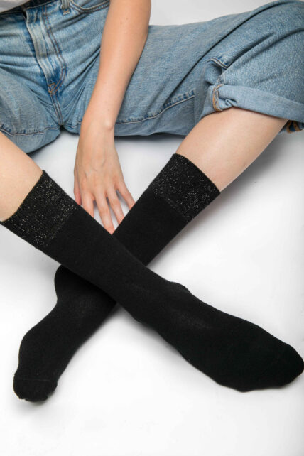 Glitter Socks Black-0