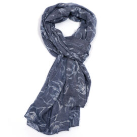 Fern Scarves Navy-0