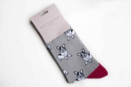 French Bulldog Socks Grey-0