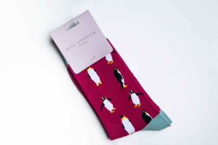 Penguins Socks Red-780