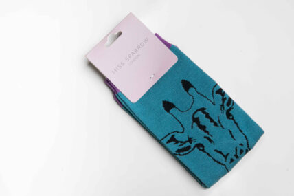 Giraffe Socks Blue-592