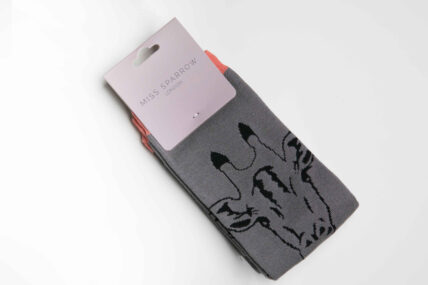 Giraffe Socks Grey-593
