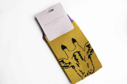 Giraffe Socks Mustard-789