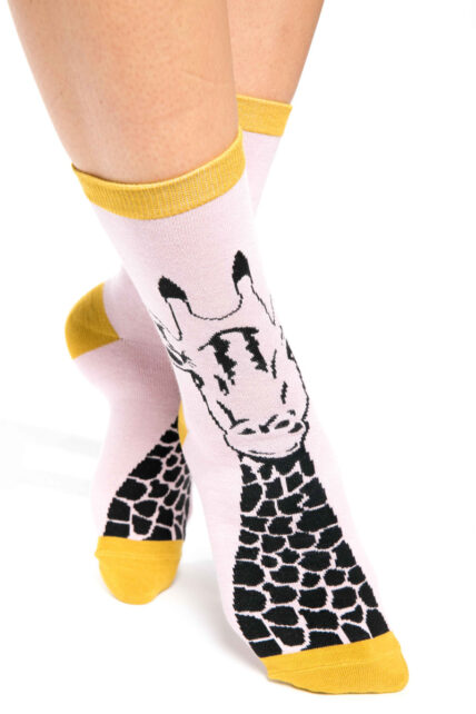 Giraffe Socks Pink-0