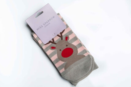 Reindeer Socks Silver-0