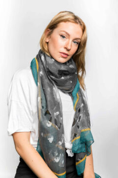 Wild Spots Scarf Grey-0