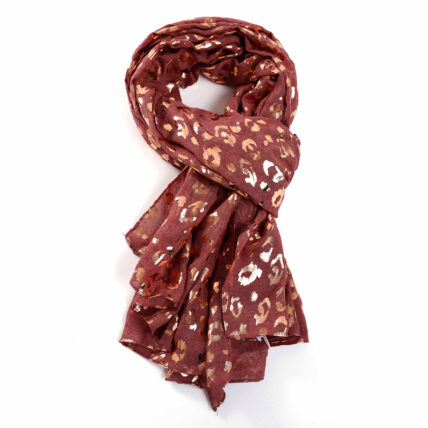 Leopard Scarf Red-0