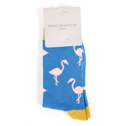 Flamingo Socks Blue-1174