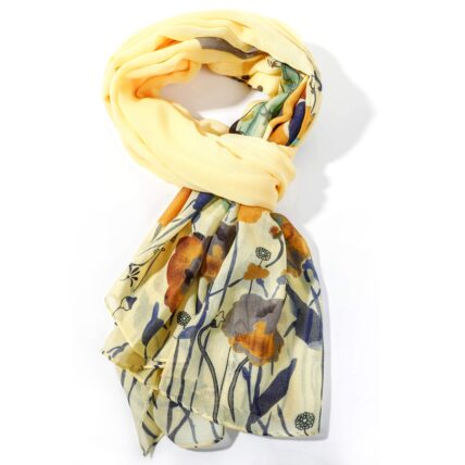 Floral Scarf Yellow-1219