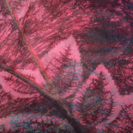 Digital Leaf Scarf Pink-1411