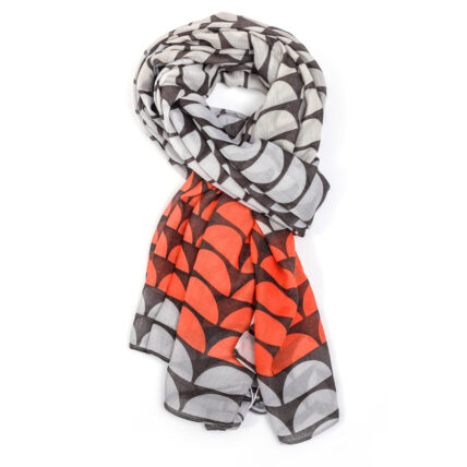 Scallops Scarf Coral-1381