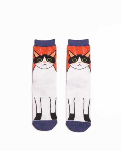 Kitty Cat Socks Orange-1533