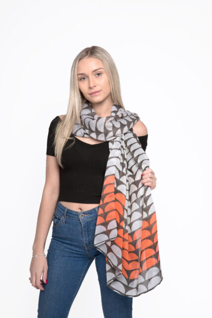 Scallops Scarf Coral-0