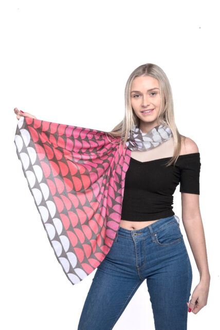Scallops Scarf Pink-0