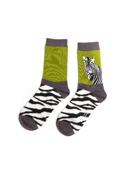 Wild Zebra Socks Lime-0