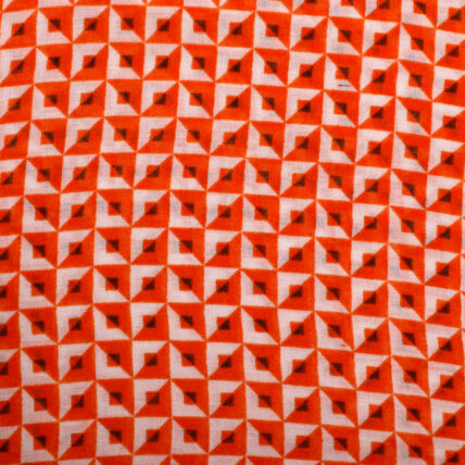 Little Squares Scarf Orange-1684