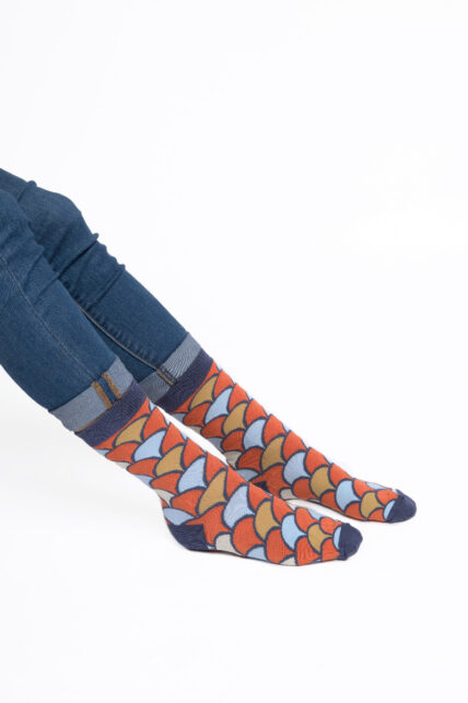 Scallops Socks Orange-1645