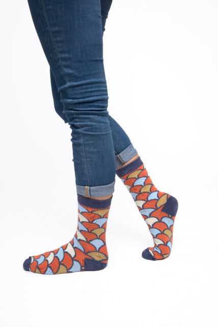 Scallops Socks Orange-1647
