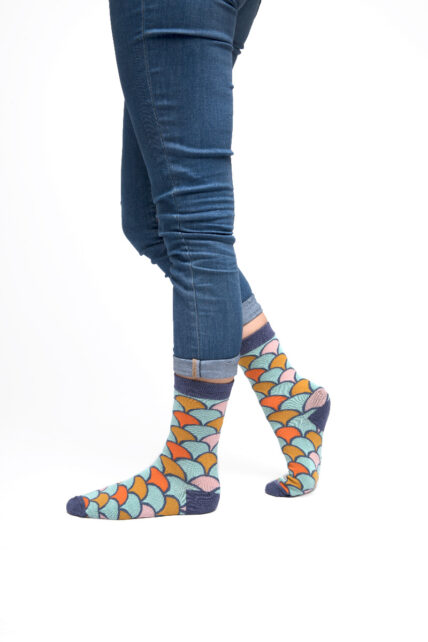 Scallops Socks Aqua-1644