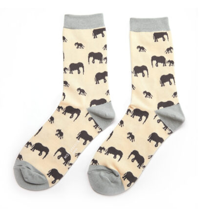 Elephants Socks Cream-0