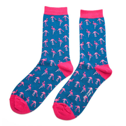 Wild Flamingo Socks Denim-0