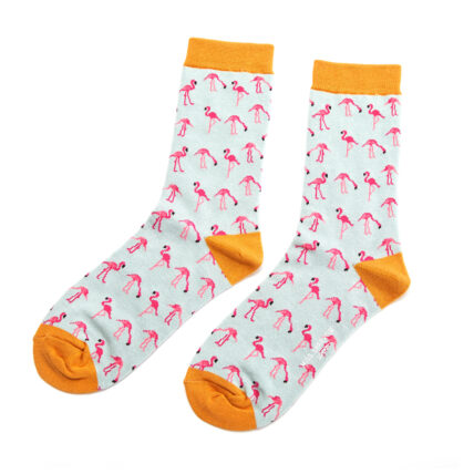 Wild Flamingo Socks Duck Egg-0