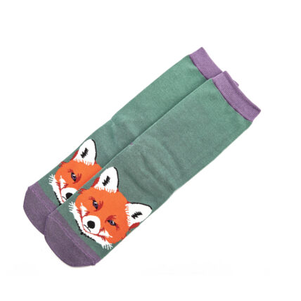 Fox Face Socks Green-0