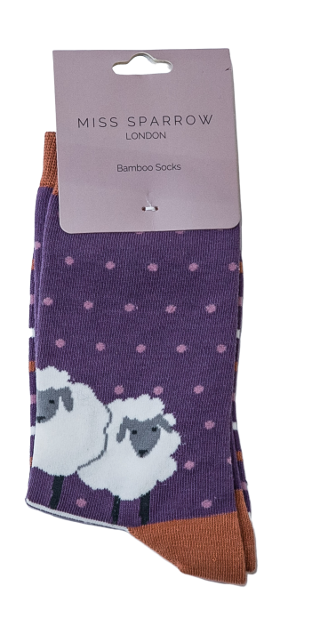 Sheep Friends Socks Purple-2515