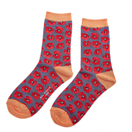 Poppies Socks Navy-0