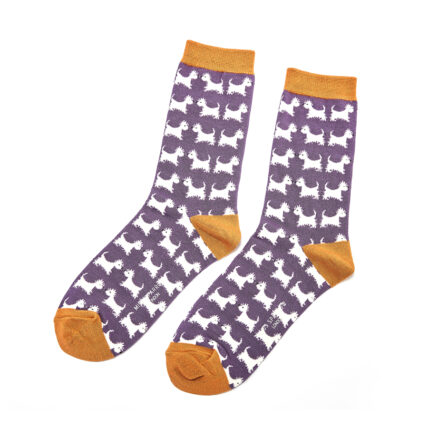 Scottie Dogs Socks Purple-0