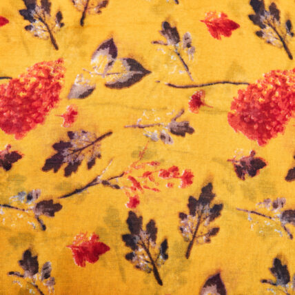 Floral Scarf Mustard-1862