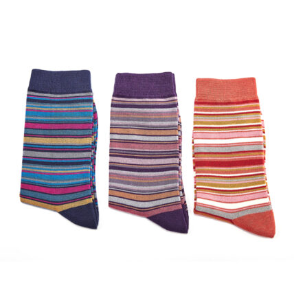 Stripes Socks Purple-1797