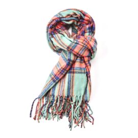 Alice Tartan Scarf Green -0