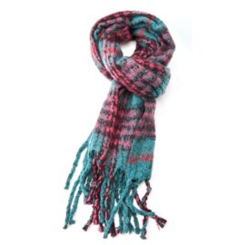 Maya Tartan Scarf Teal-0