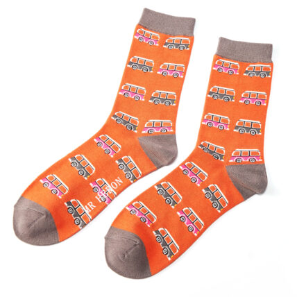 Mr Heron Campervan Socks Orange