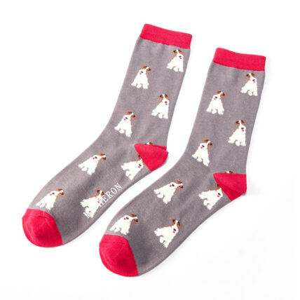 Mr Heron Fox Terrier Socks Grey-0