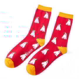 Mr Heron Fox Terrier Socks Red-0