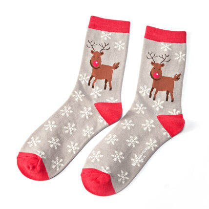 Rudolph Socks Grey-0