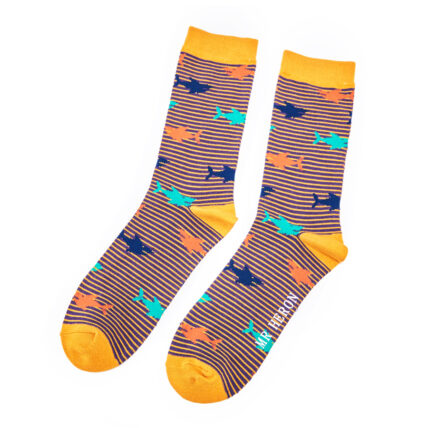 Mr Heron Sharks Socks Purple-0