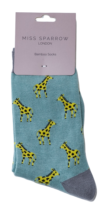Little Giraffes Socks Duck Egg-2492