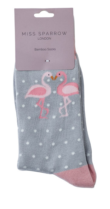 Kissing Flamingos Socks Green-2517