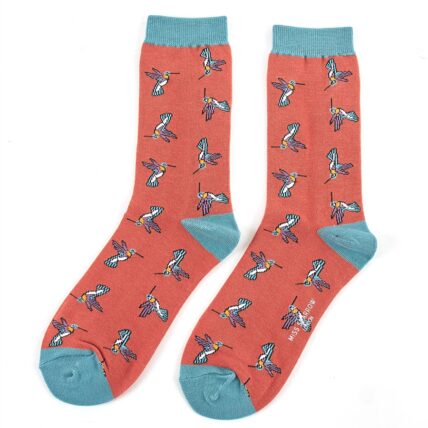 Hummingbirds Socks Orange-0