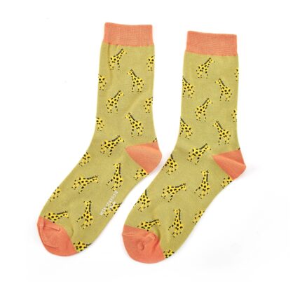 Little Giraffes Socks Olive-0