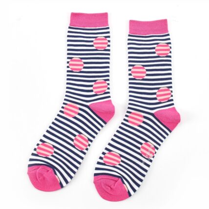 Spots & Stripes Socks Navy-0
