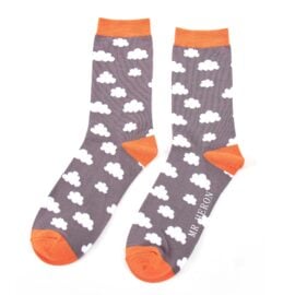 Mr Heron Clouds Socks Charcoal-0