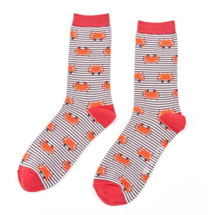 Mr Heron Crabs Socks Grey-0