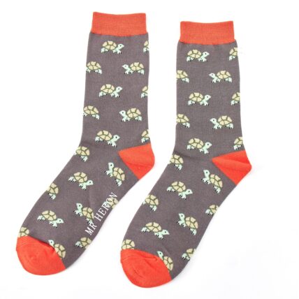 Mr Heron Turtles Socks Grey-0