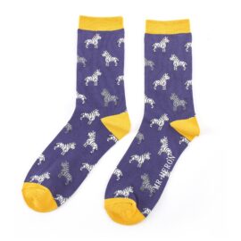 Mr Heron Zebras Socks Navy-0
